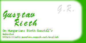 gusztav rieth business card